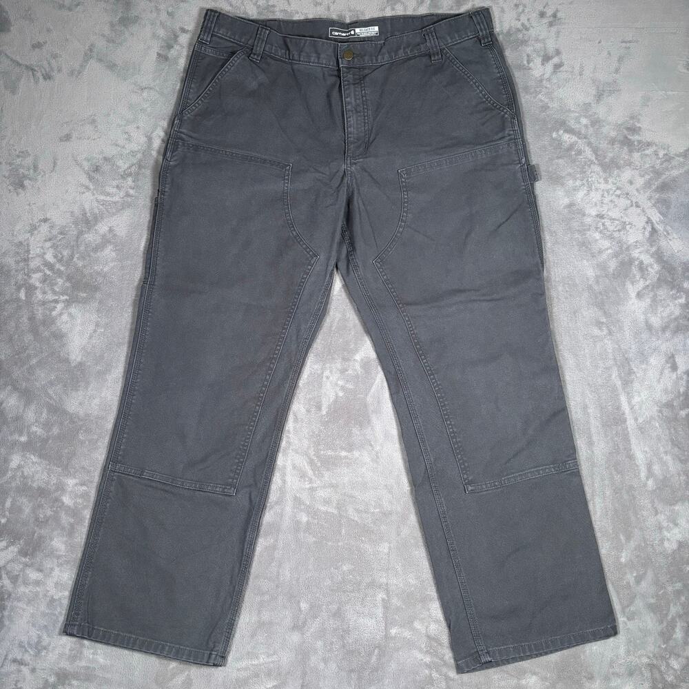 Carhartt Rugged Flex Duck Double Front Utility Work Pants Gray Size 40x30